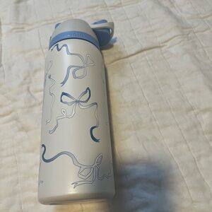 Blue and White Owala Water Bottle